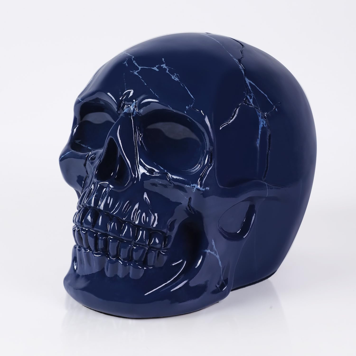 Rsobl Cremation Urns for Human Ashes - Blue Skull Urns Decorative Urns for Female Male