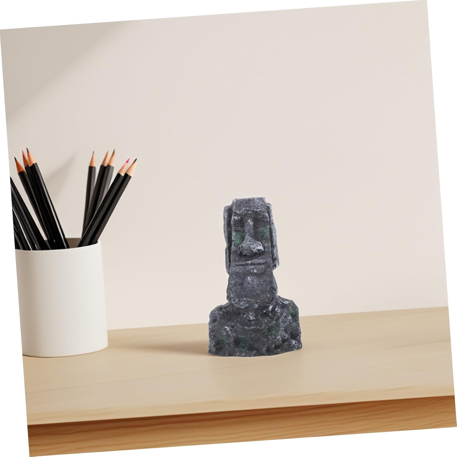 BESTOYARD Roman Head Statue Decor for Fish Tank Landscaping