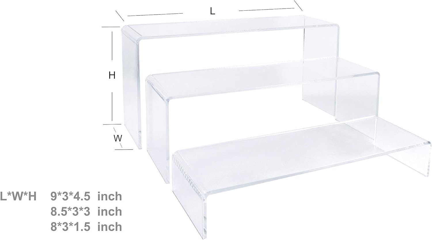 2 Sets Clear Acrylic Display Risers - Cupcake Stand for Dessert Buffet