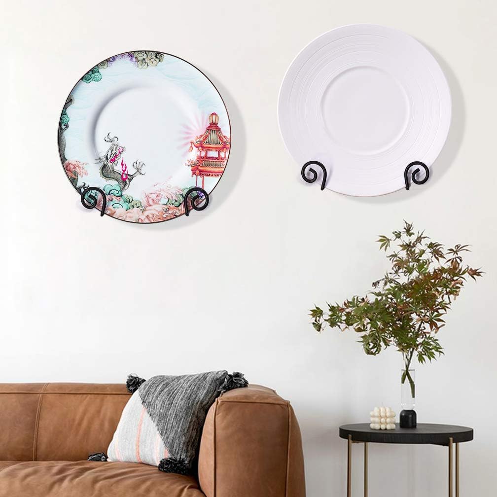 Mocoum 4 Pack Wall Mount Display Stands for Plates and Artwork