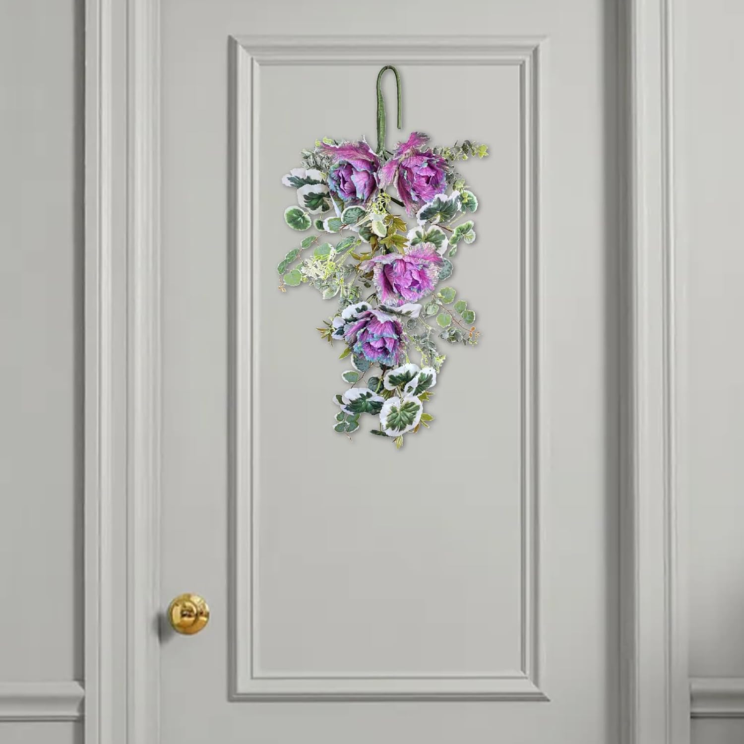 DULRLLY Sunflower Teardrop Swag Door Wreath 275 Inch