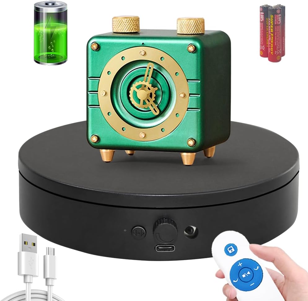 ComXim Motorized Rotating Display Stand with Remote Control and Knob Speed Adjustment