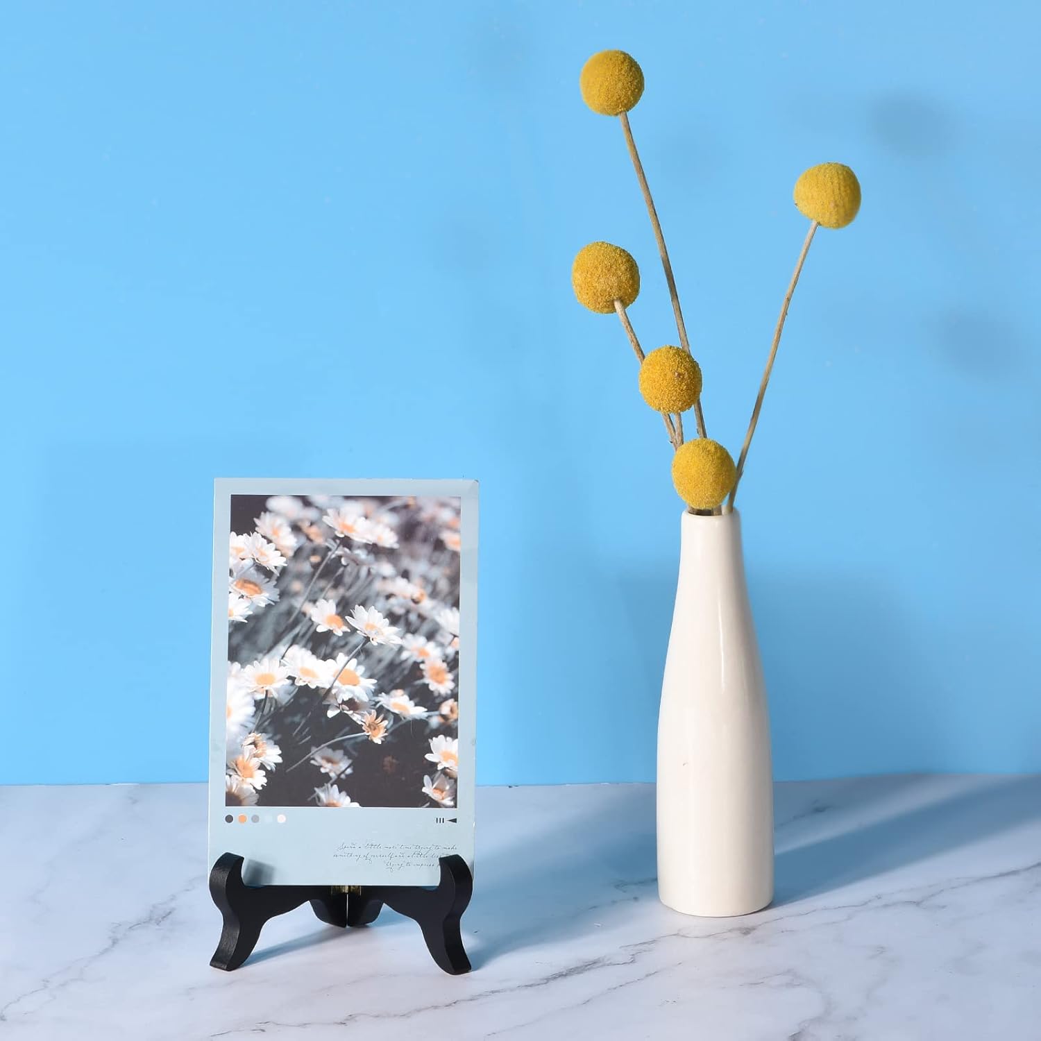 Uxcell 5 Inch Easel Plate Holder Black Folding Display Stand for Decorative Picture Frame