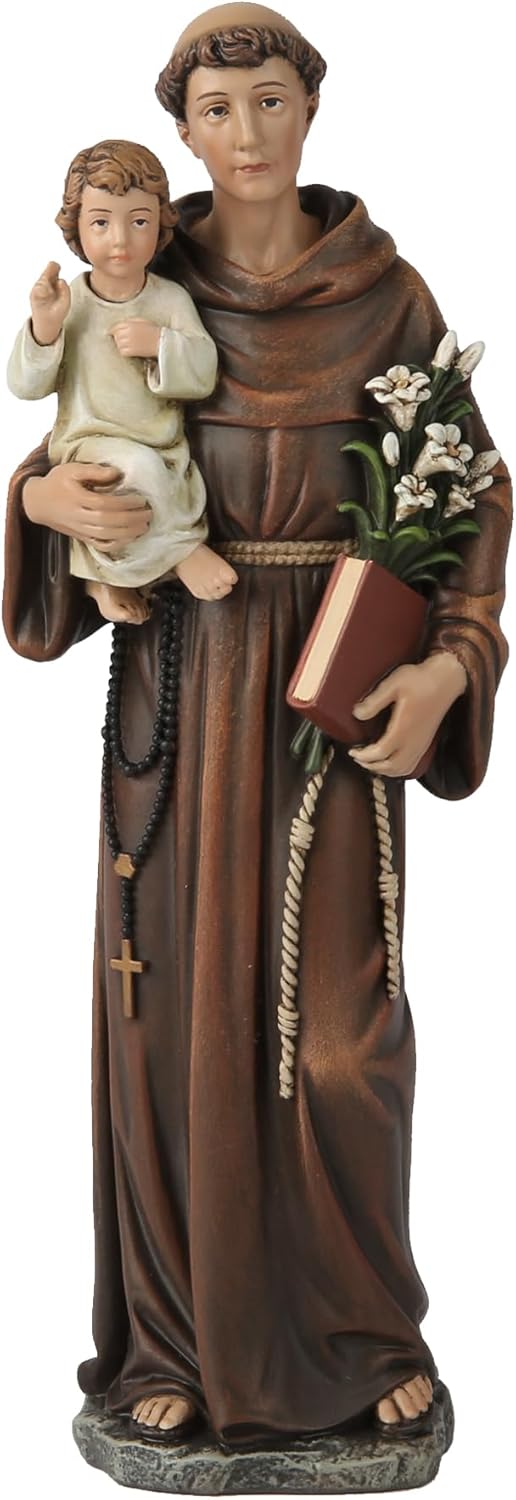 BC Catholic St Anthony Statue 6 Inch Renaissance Sculpture