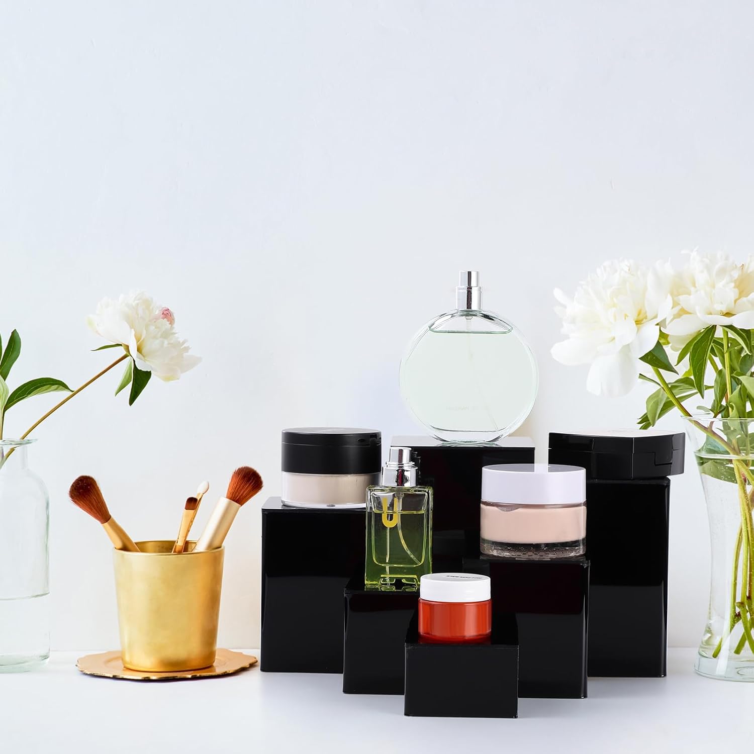 Thyle 12 Pcs Square Acrylic Risers Display Stands
