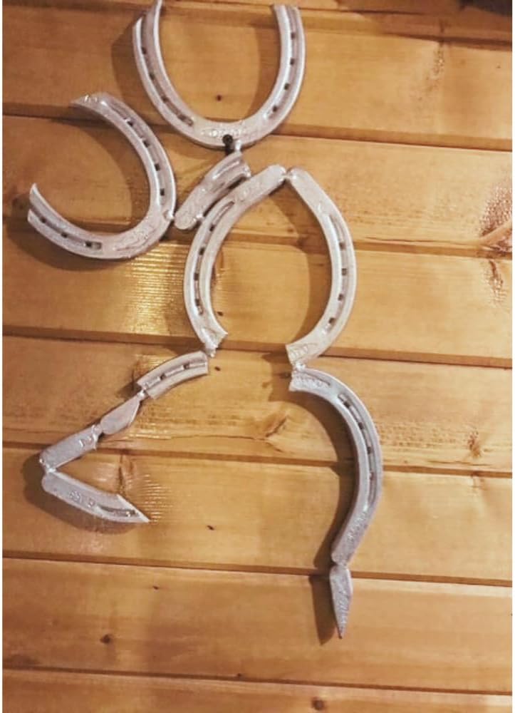Handmade Silver Rustic Horseshoe Wall Art