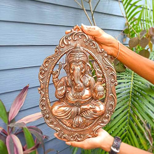Apka Mart Lord Ganesha Wall Hanging - Copper 16 Inch