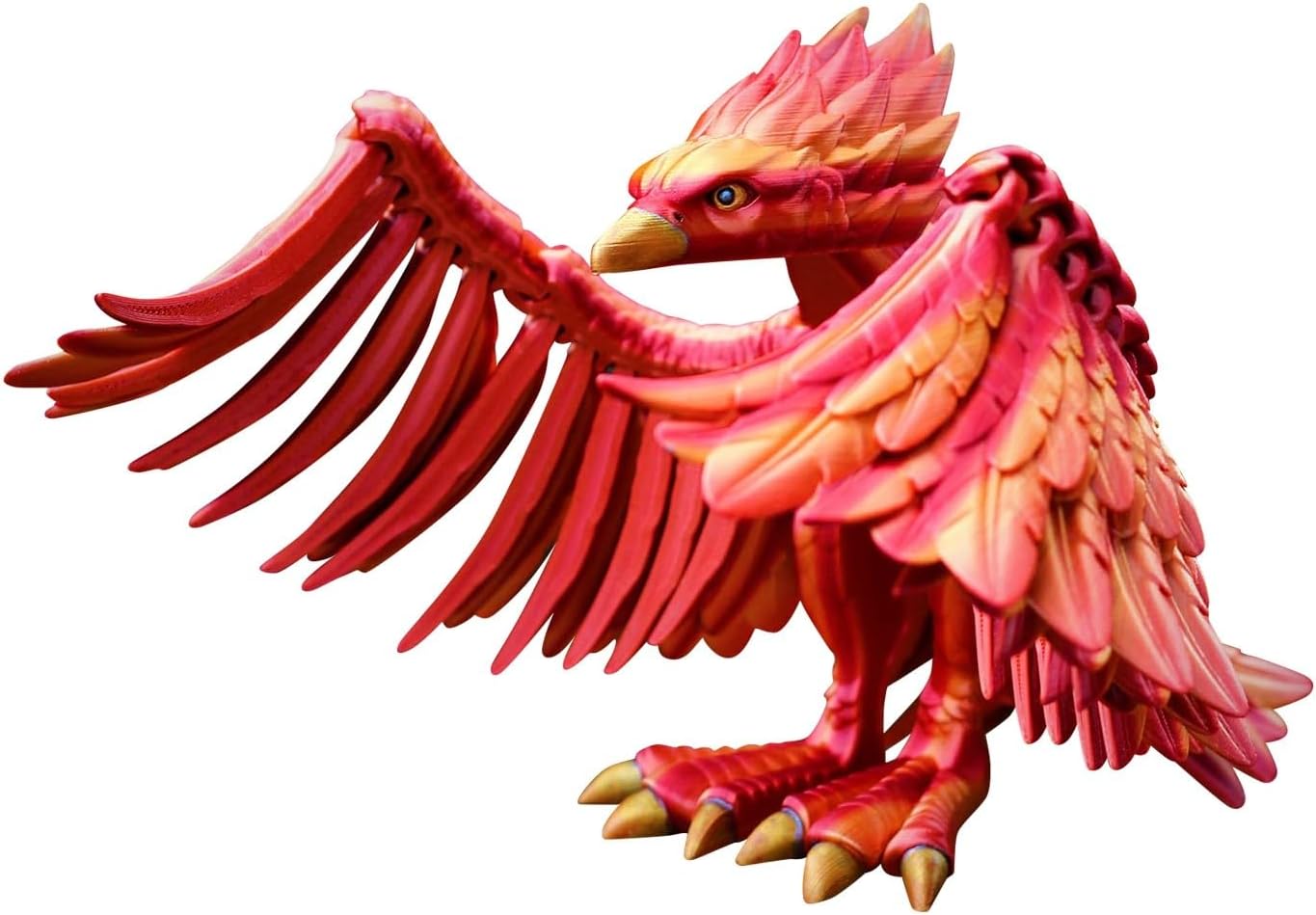 Realistic 3D Printed Phoenix Statue - 611 Inch Plastic Desktop Decoration