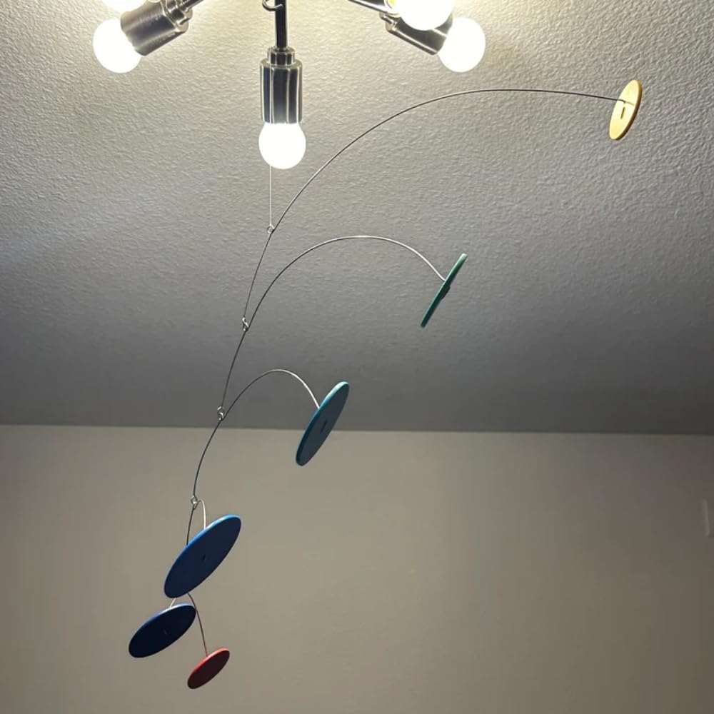 Vintage Kinetic Sculpture Hanging Mobile 25x15 Inches