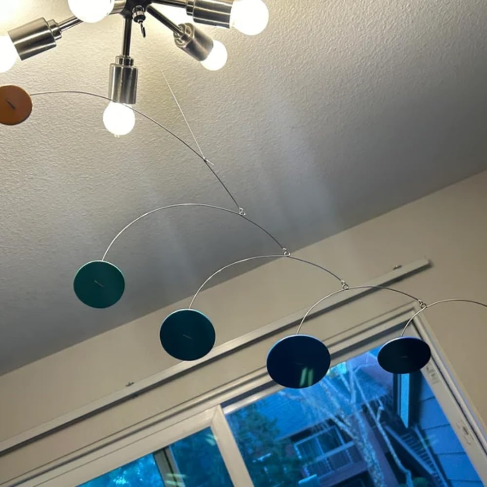 Vintage Kinetic Sculpture Hanging Mobile 25x15 Inches