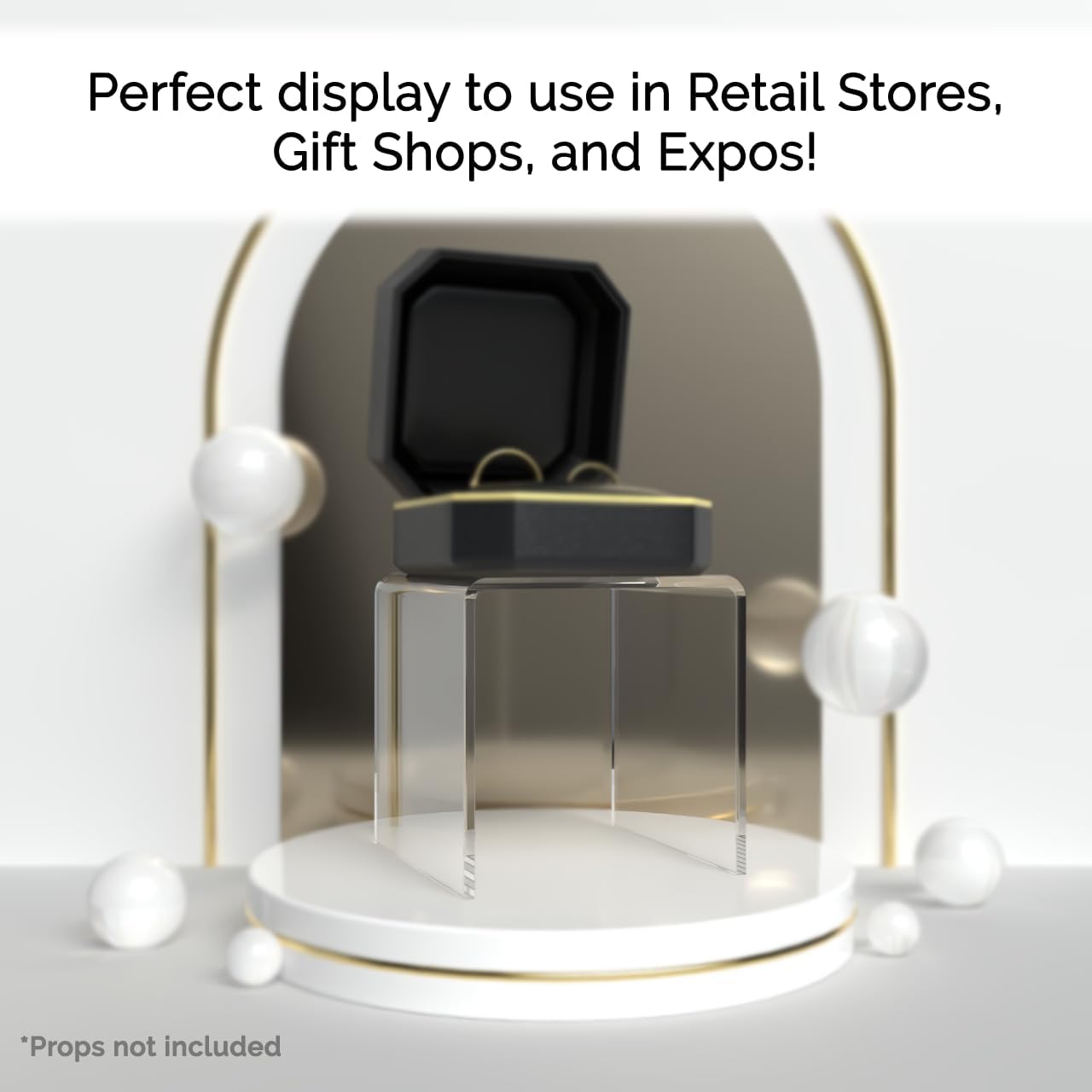 Clear Acrylic Riser Display Table 3 Inch Square for Merchandise