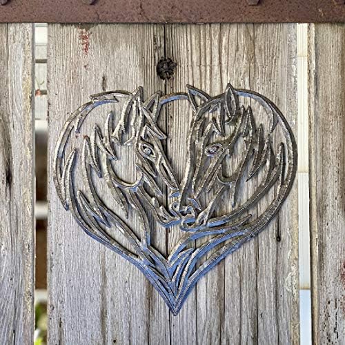 Horse Family Wall Hanging Metal Art
