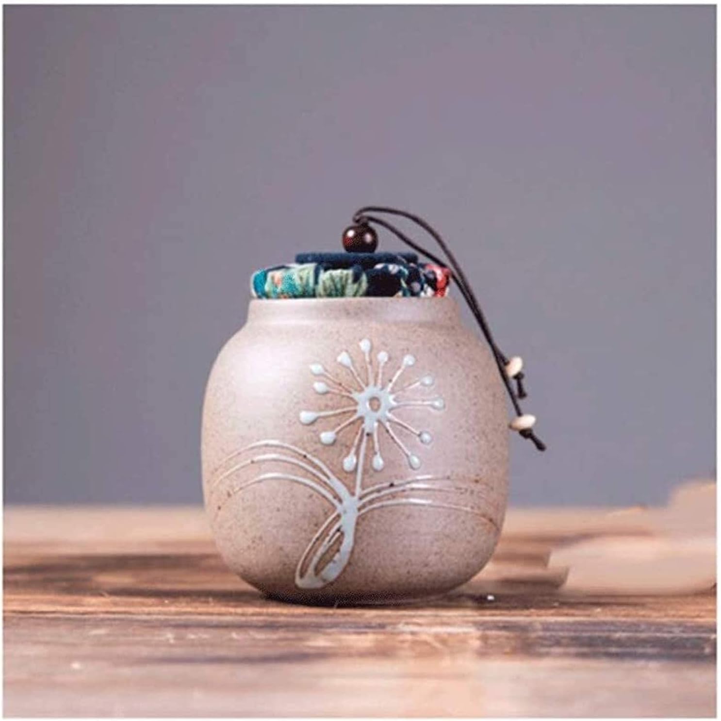 Small Ceramic Cremation Urn - Brown 9x112Cm