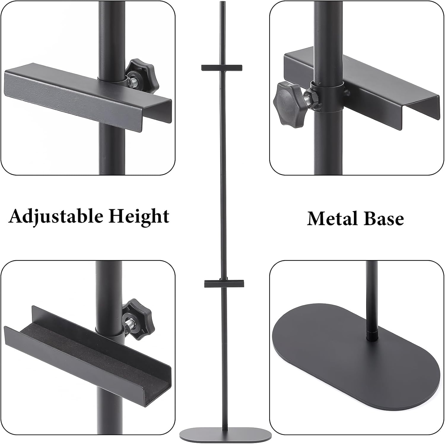 Ironlux Adjustable Easel Stand for Sign Display Black Metal Floor Easel for Art Frames up to 64