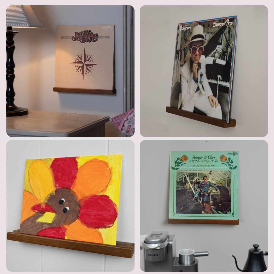 Retro Apothecary Vinyl Record Wall Holder Pack of 6