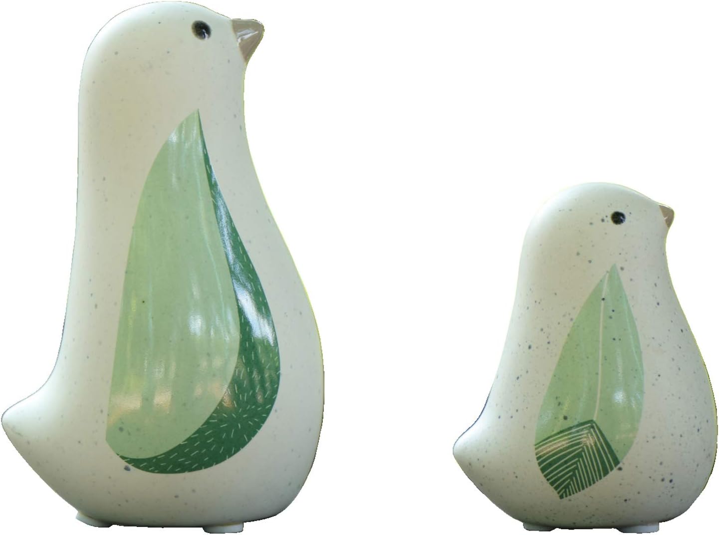 Unique Sitting Birds Figurines Set of 2