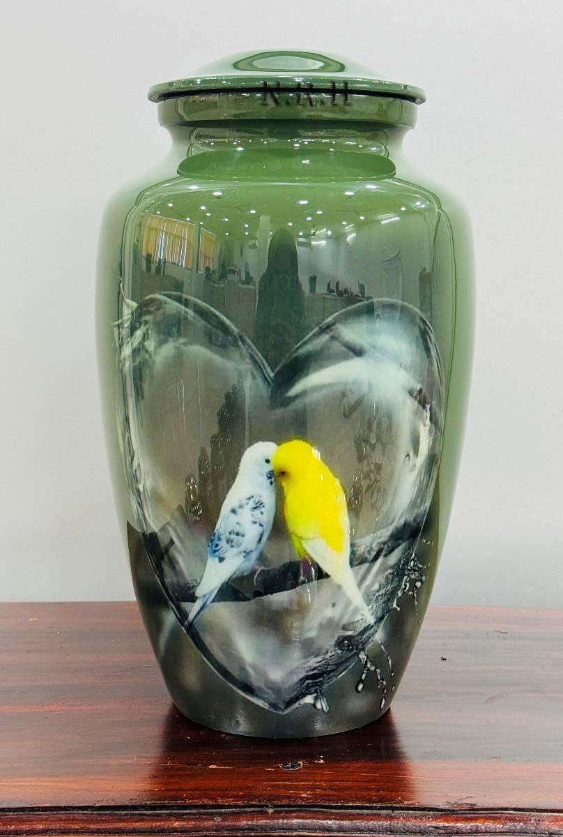 Love Bird Water Heart Urns for Humans and Pets