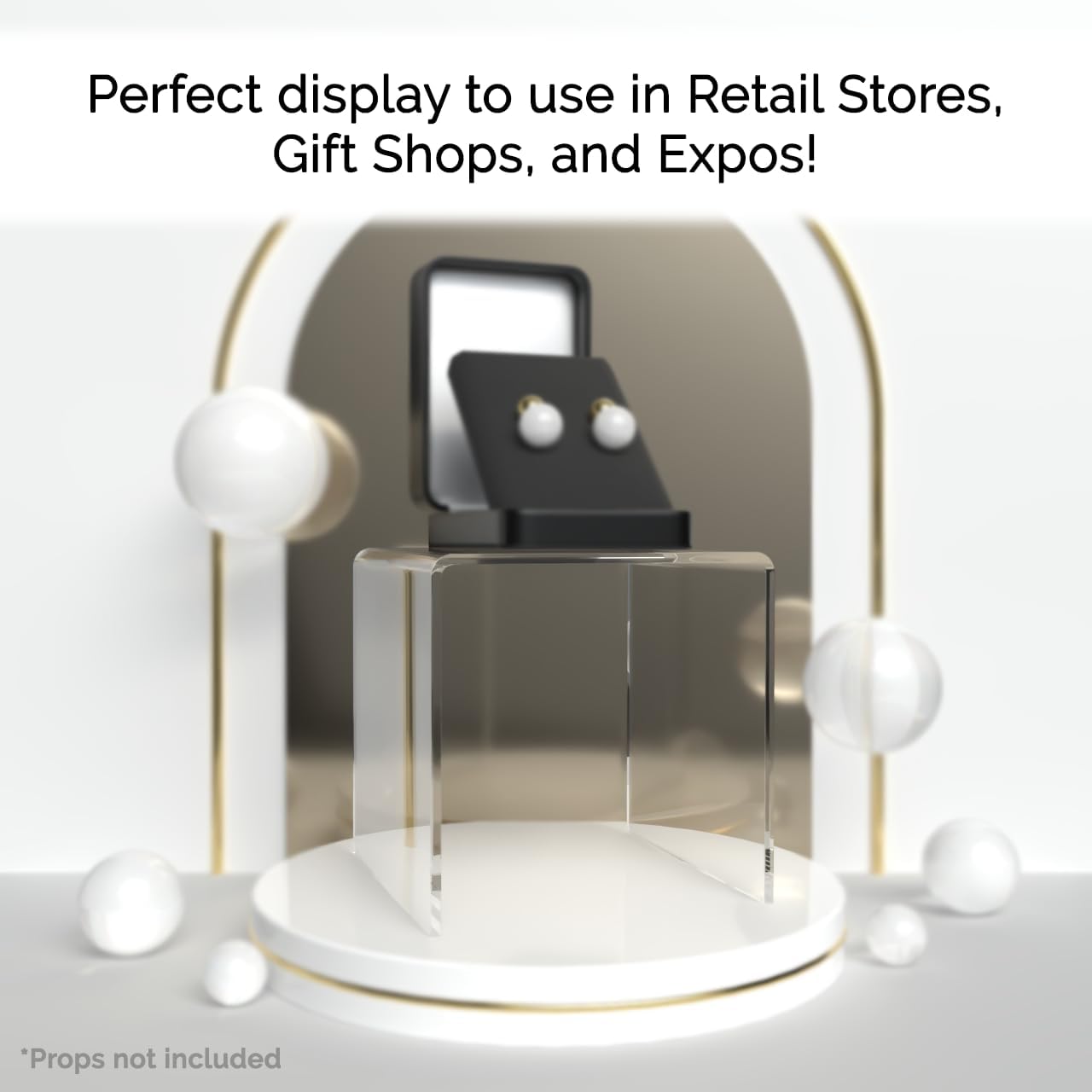 Clear Acrylic Riser Stand 4 Inch Square Platform Pedestal