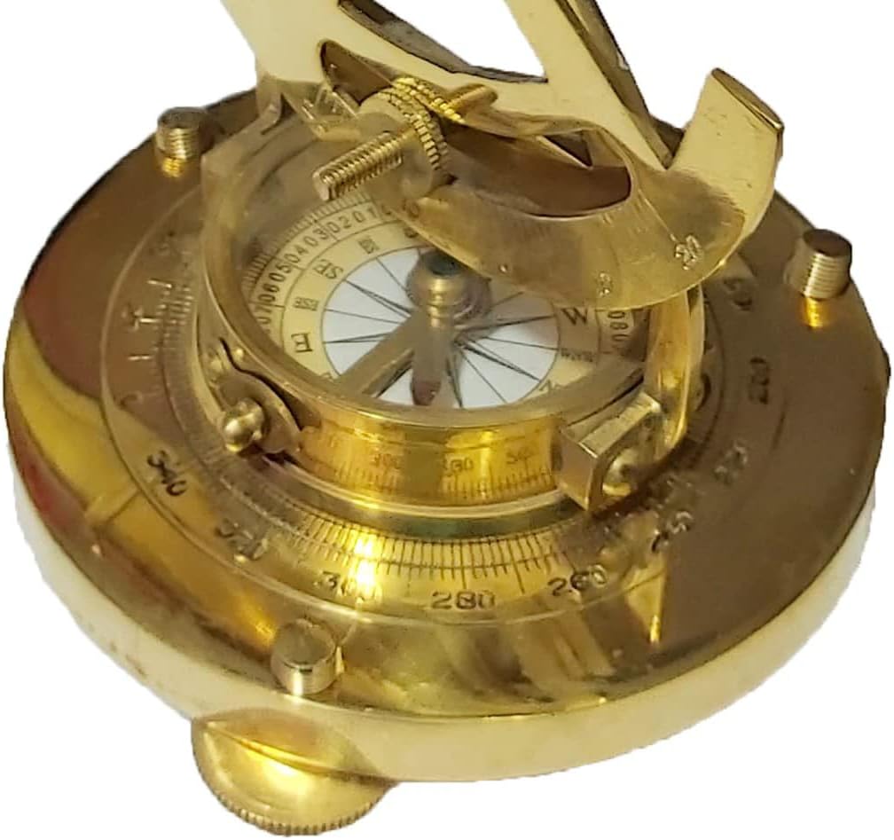 Brass Telescope Compass for Home Decor