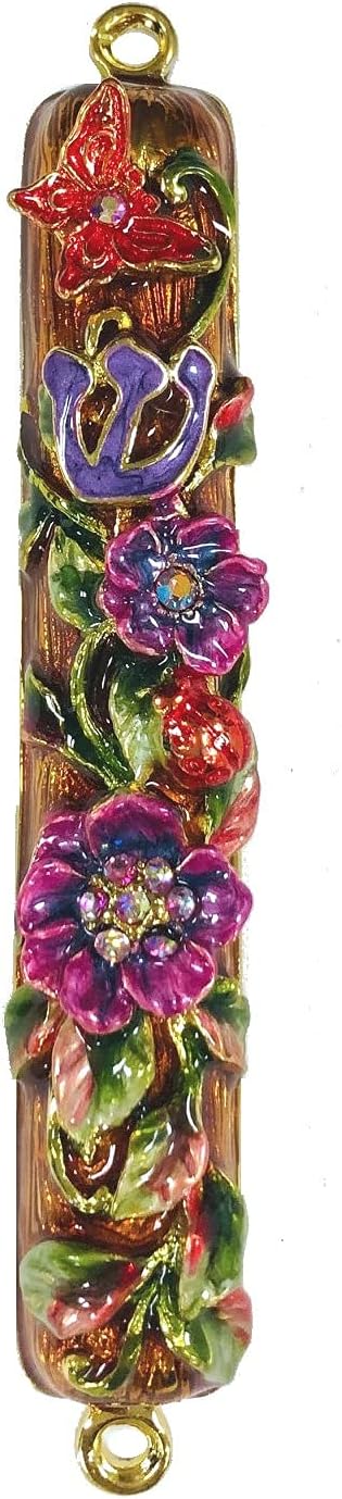 J B Radiance Butterfly Mezuzah with Scroll