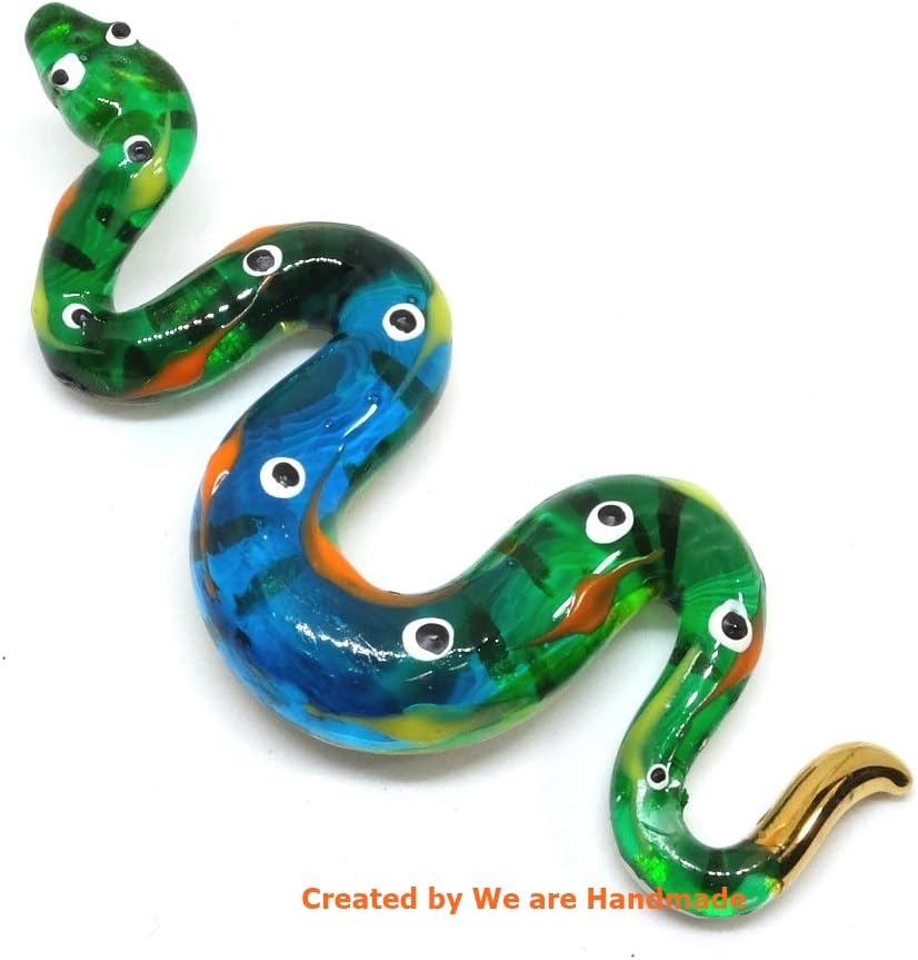 Handmade 3 Inch Fantasy Ball Python Glass Figurine