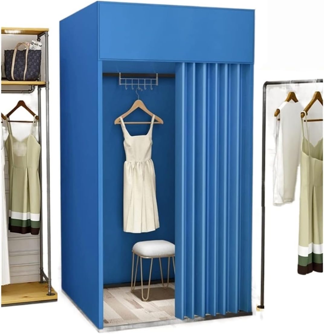 Mobile Dressing Room with Hanger Rods and Hooks