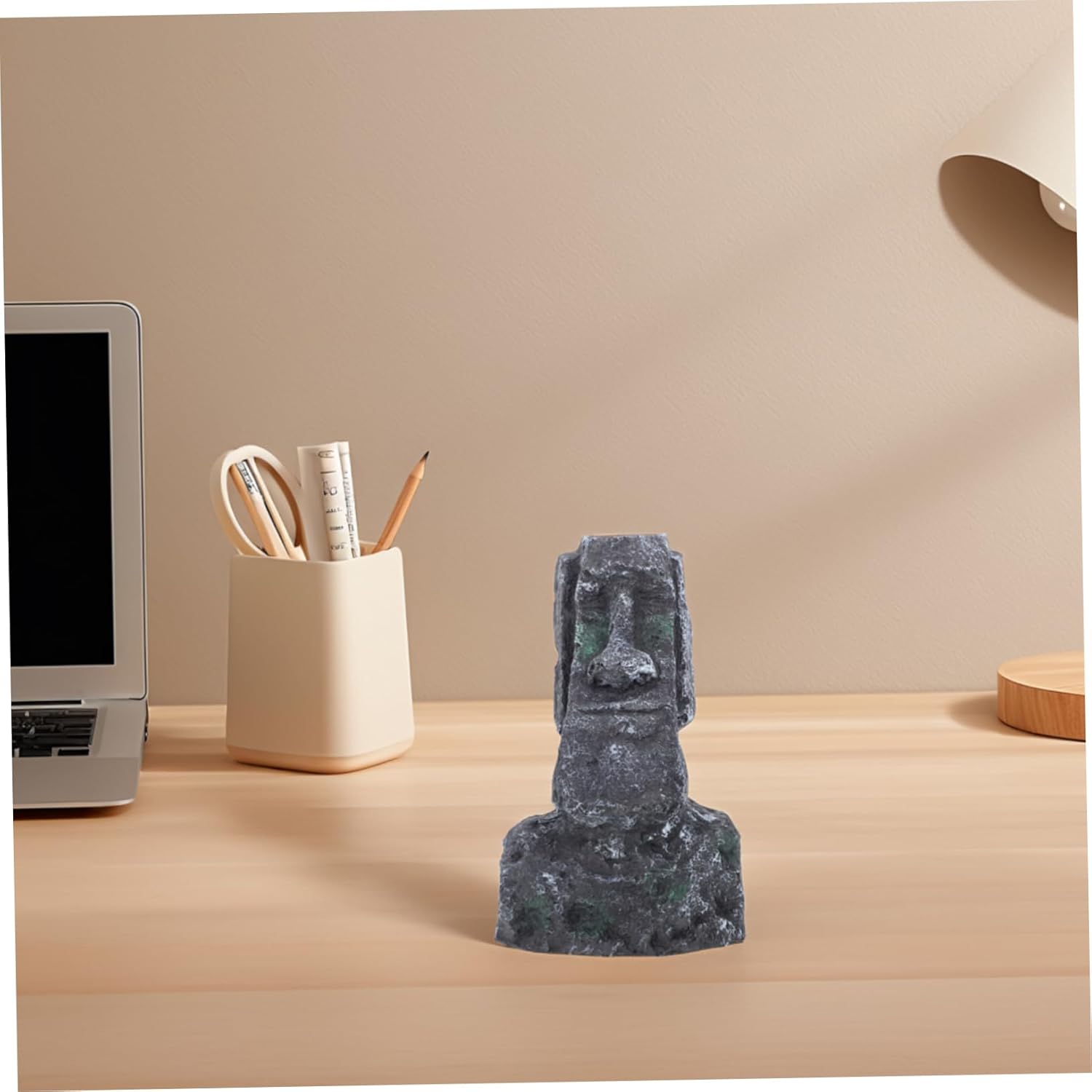 BESTOYARD Roman Head Statue Decor for Fish Tank Landscaping