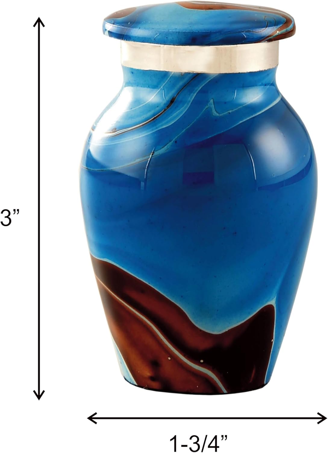 Ocean Tides Keepsake Urns Set of 4 Blue Design 5