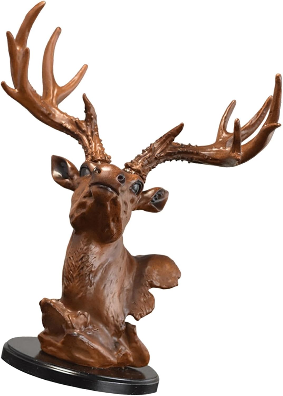 Fenteer Deer Head Figurine Desktop Decor Sculpture