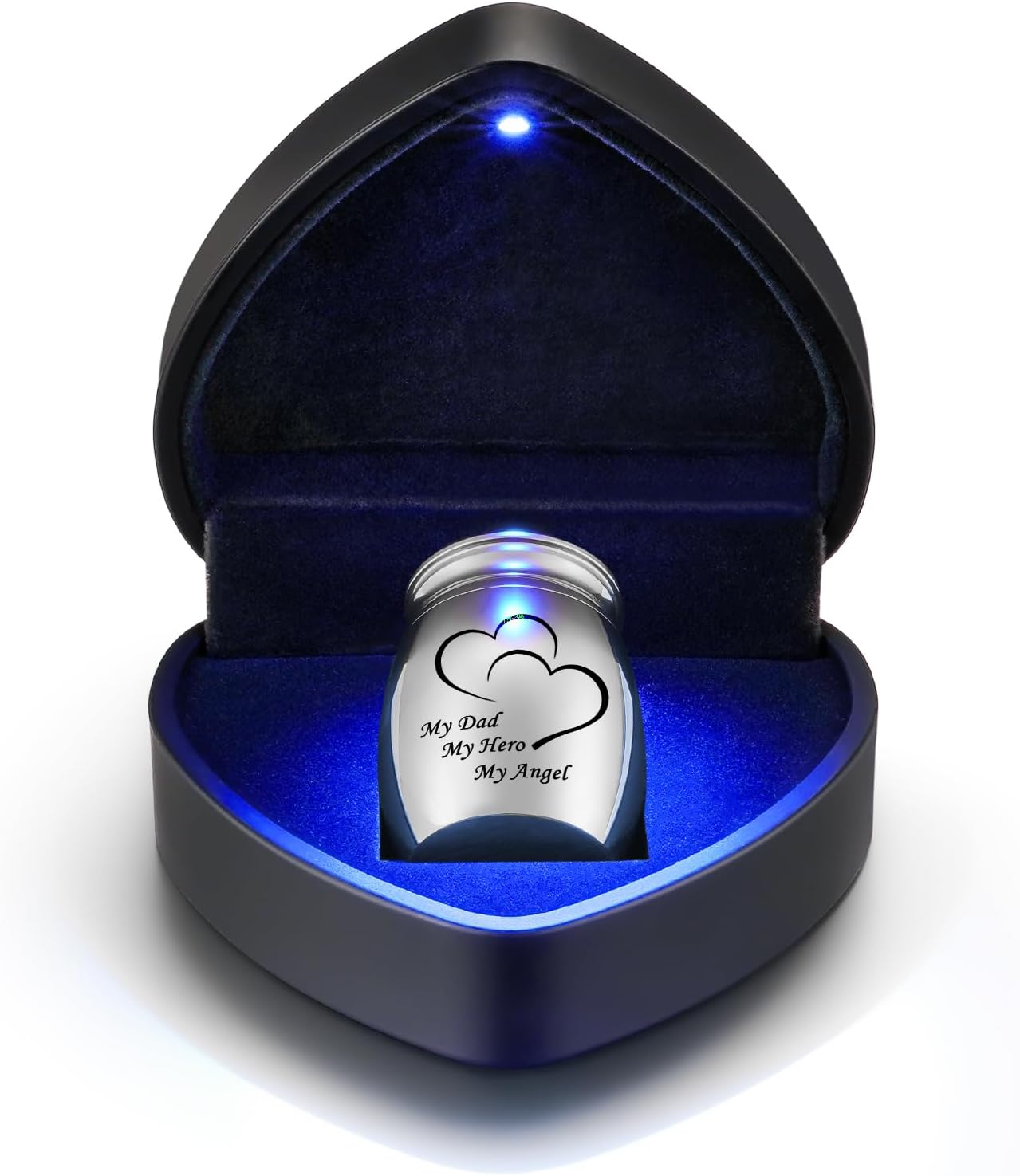 Dletay 157 Inches Heart Box Cremation Urn for Ashes