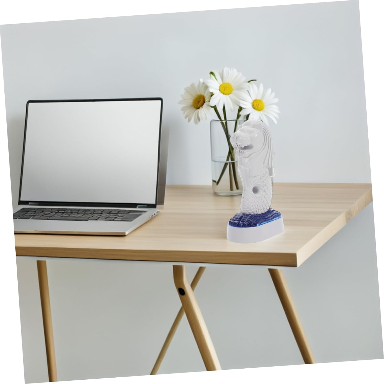 Wakauto Singapore Merlion Figurine Home Office Decor