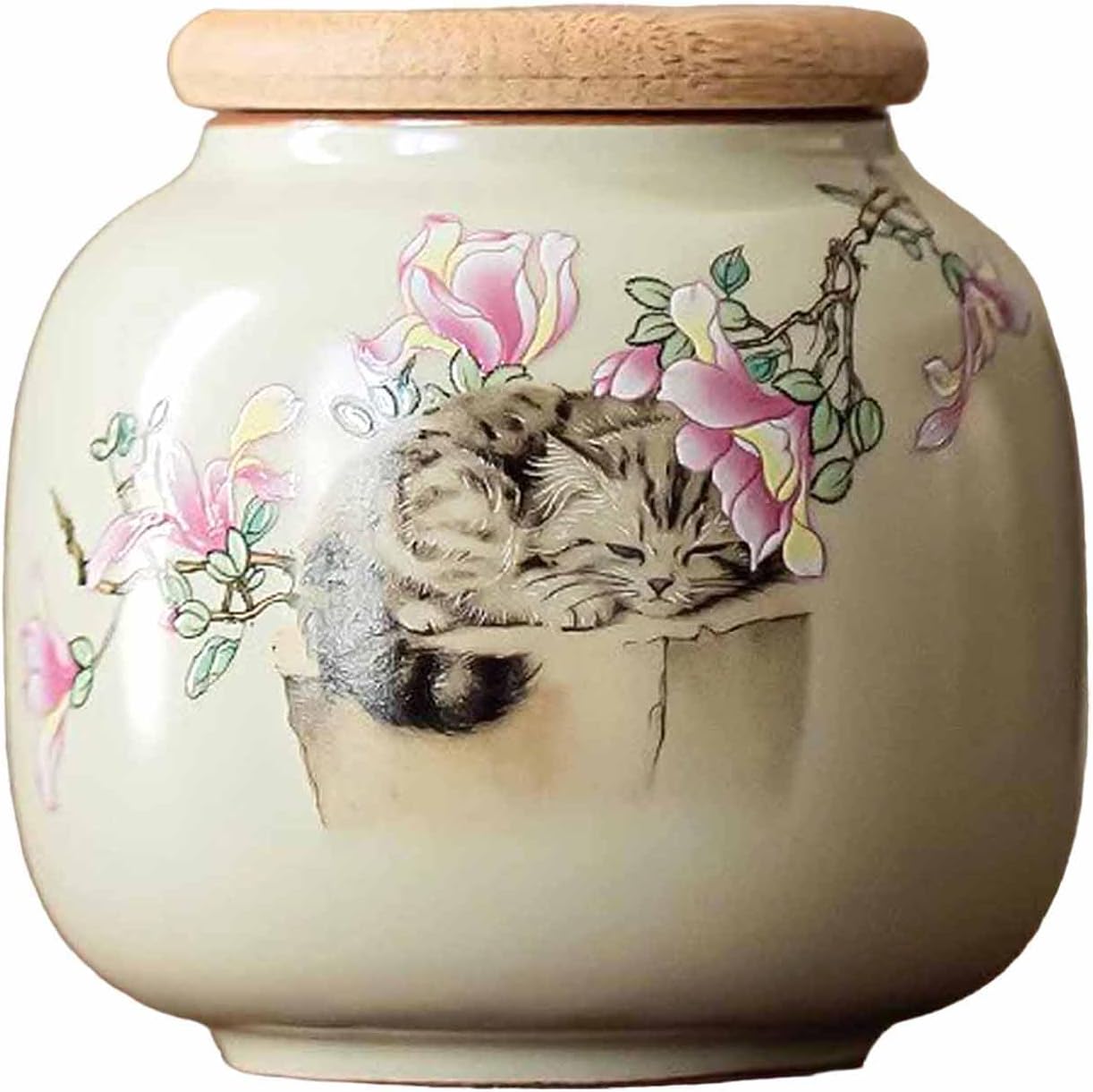 Small Cremation Keepsake Urn for Pet Ashes - Ceramic White