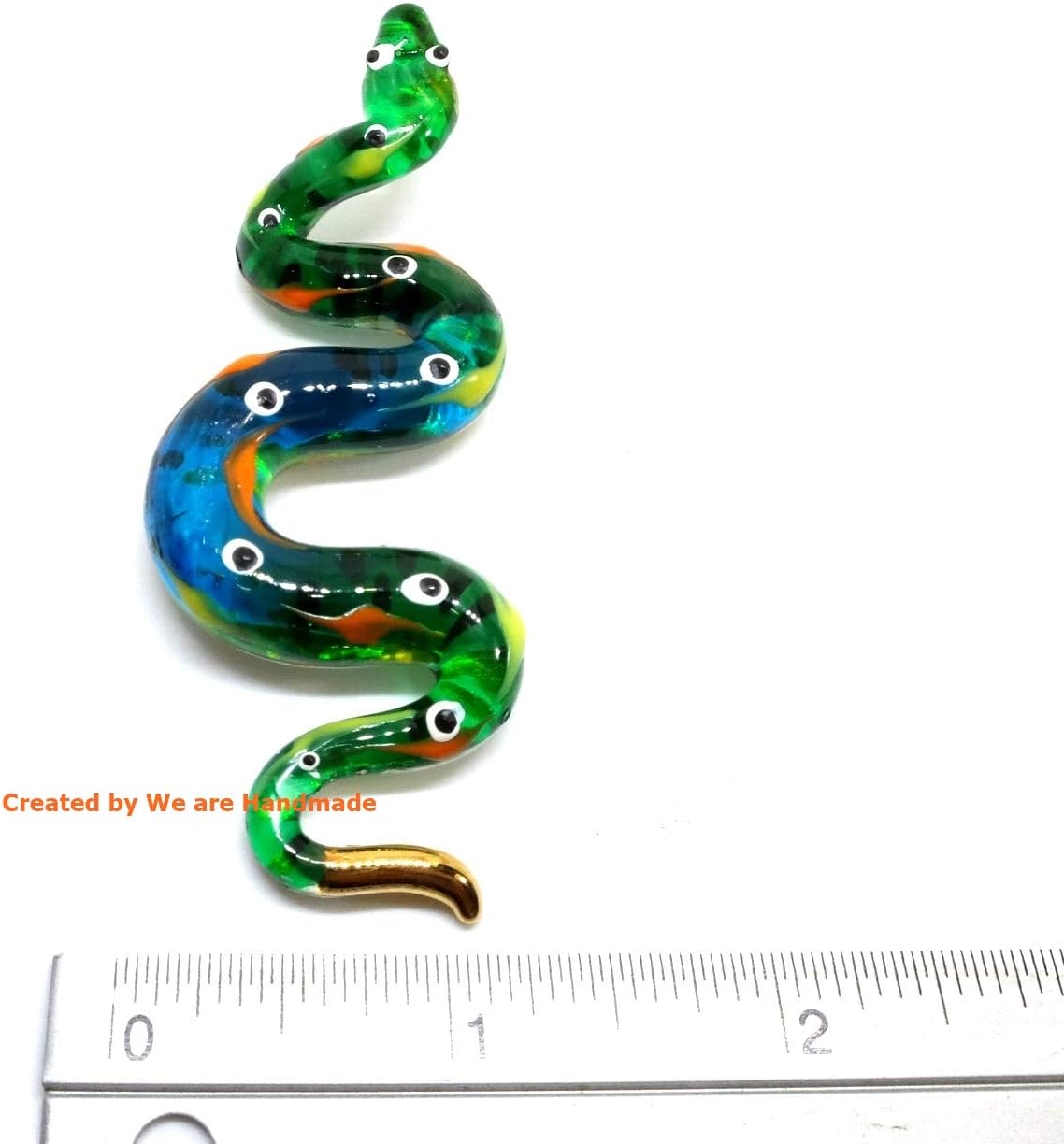 Handmade 3 Inch Fantasy Ball Python Glass Figurine