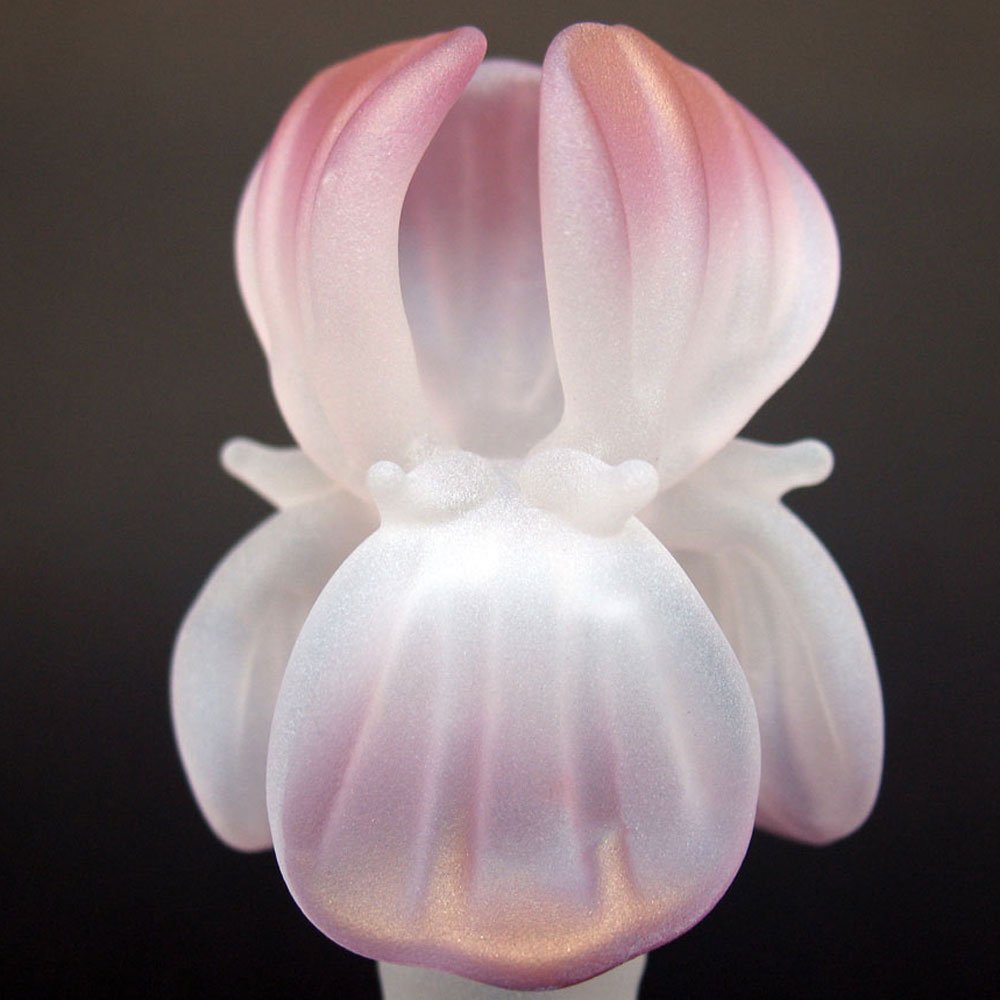 Iris Perfume Bottle Hand Blown Glass Decor