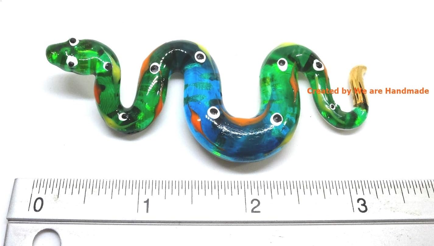 Handmade 3 Inch Fantasy Ball Python Glass Figurine