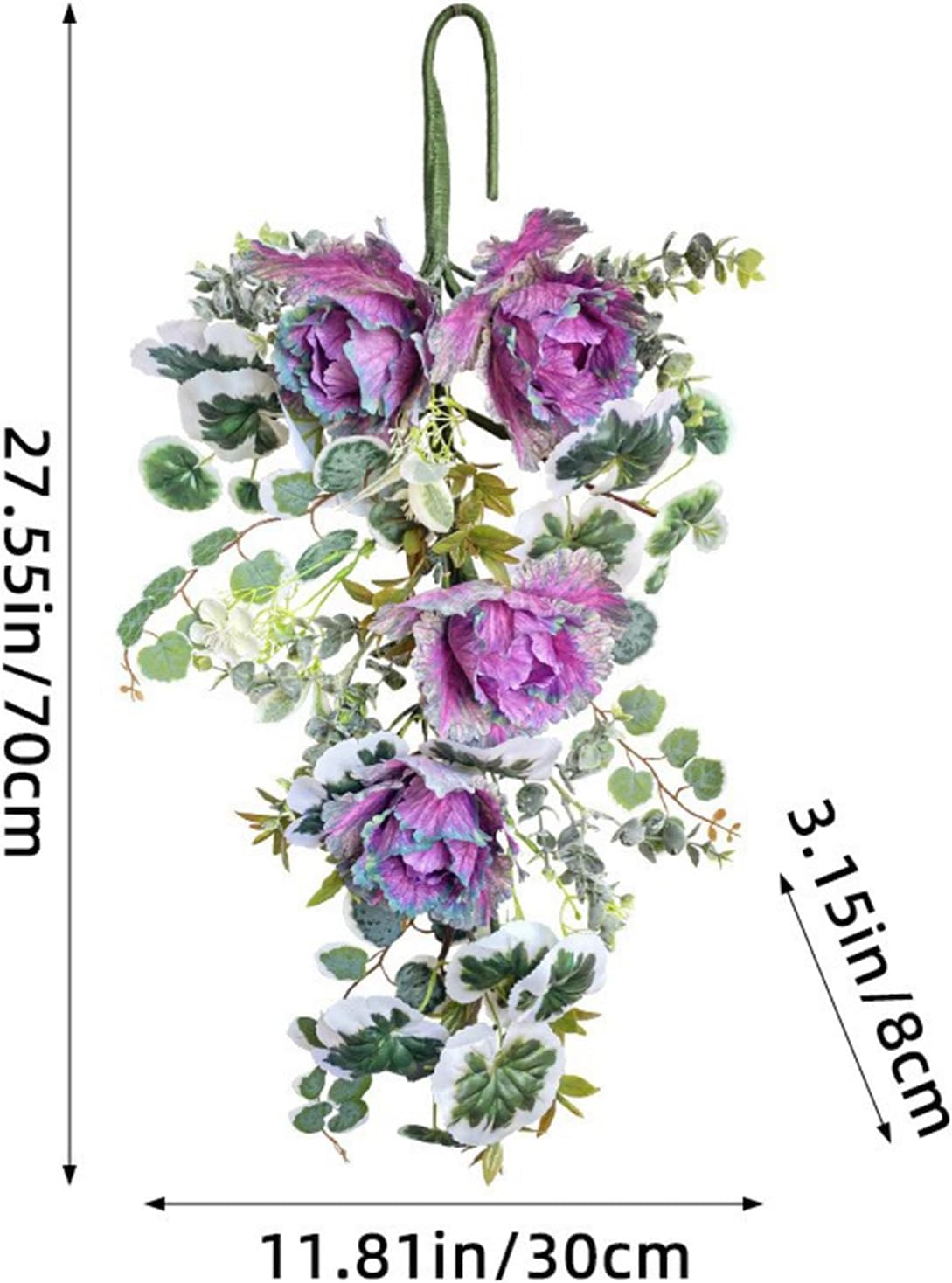 DULRLLY Sunflower Teardrop Swag Door Wreath 275 Inch