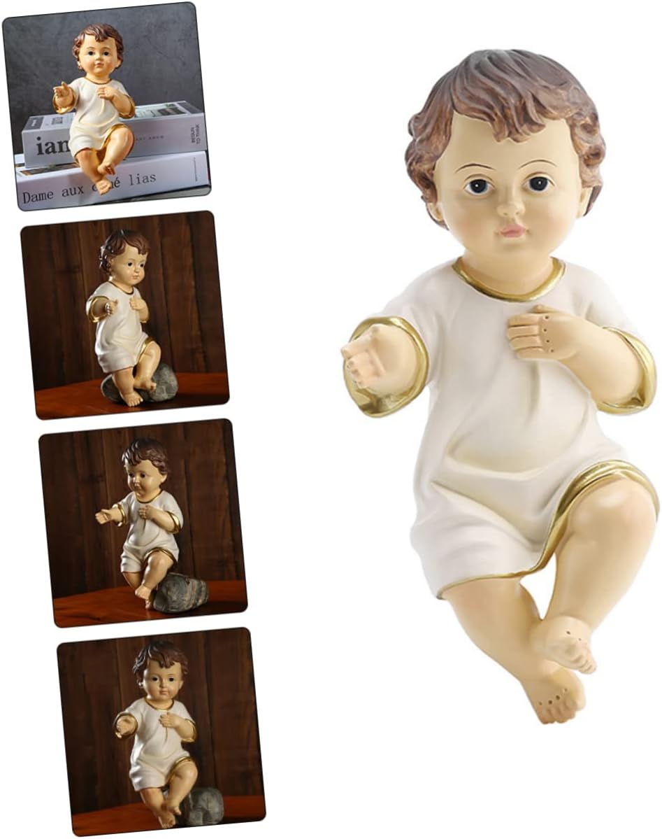 BESTYASH Resin Jesus Doll Ornament for Christmas Decor
