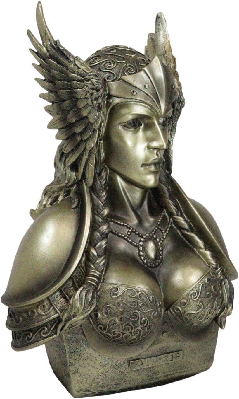 Ebros Norse Goddess Valkyrie Bust Statue 11 Inch Decorative Figurine