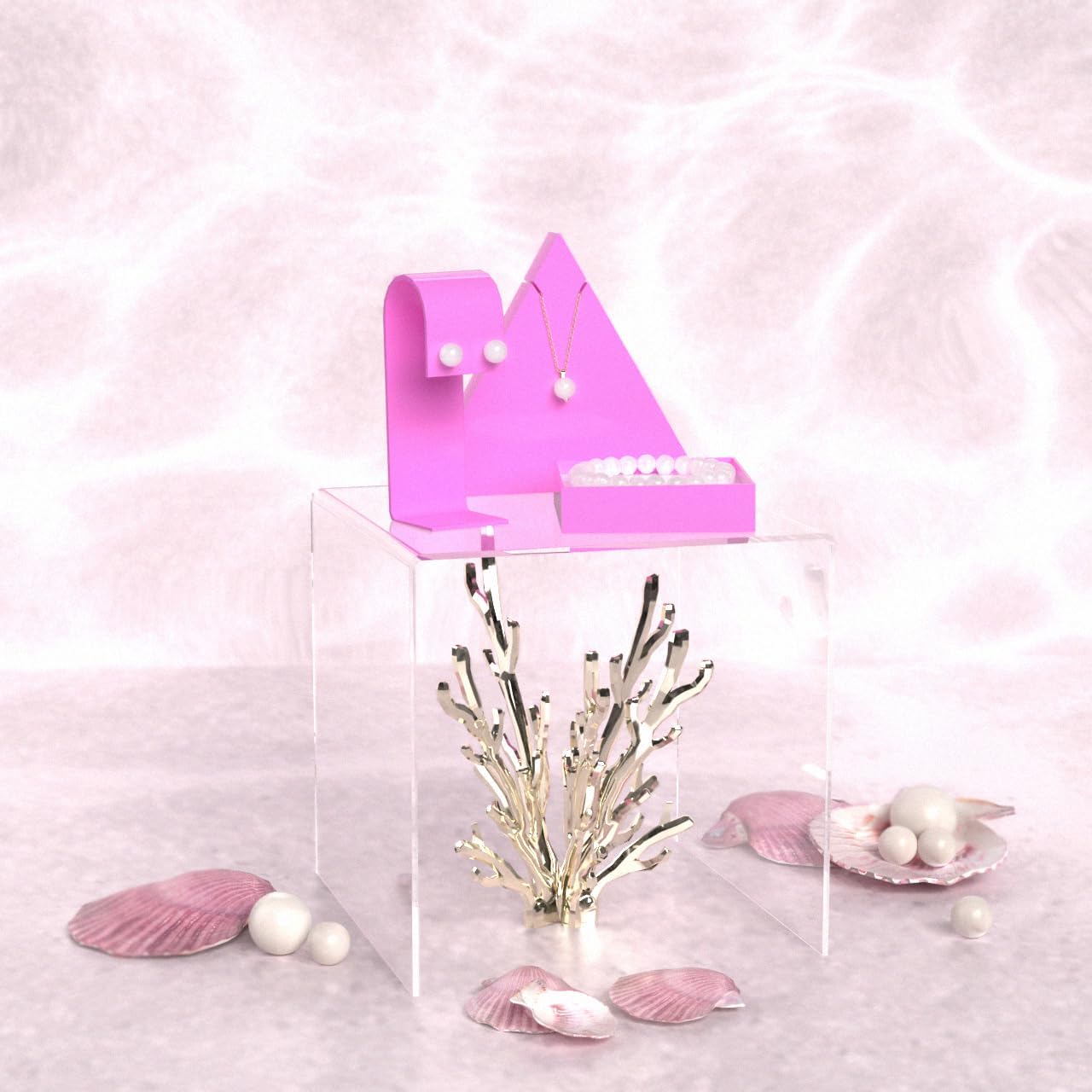 Marketing Holders Clear Acrylic Riser Display Stand 8 Inch Square