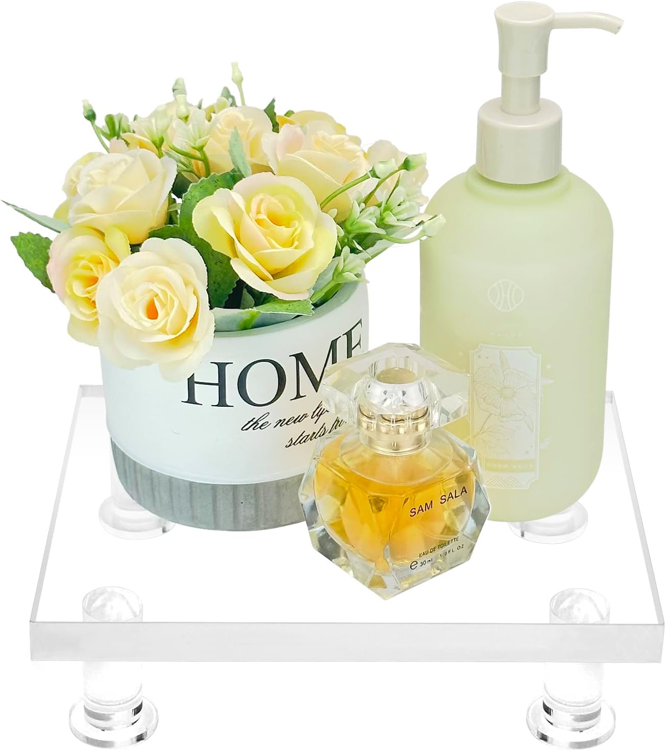 Bigfety Acrylic Riser Stand for Bathroom Kitchen Sink Organizer