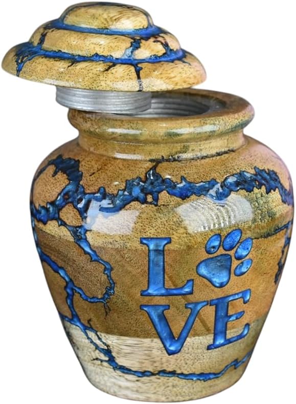 Merit Wooden Cremation Urn for Pets Decorative Dog Ashes Urn