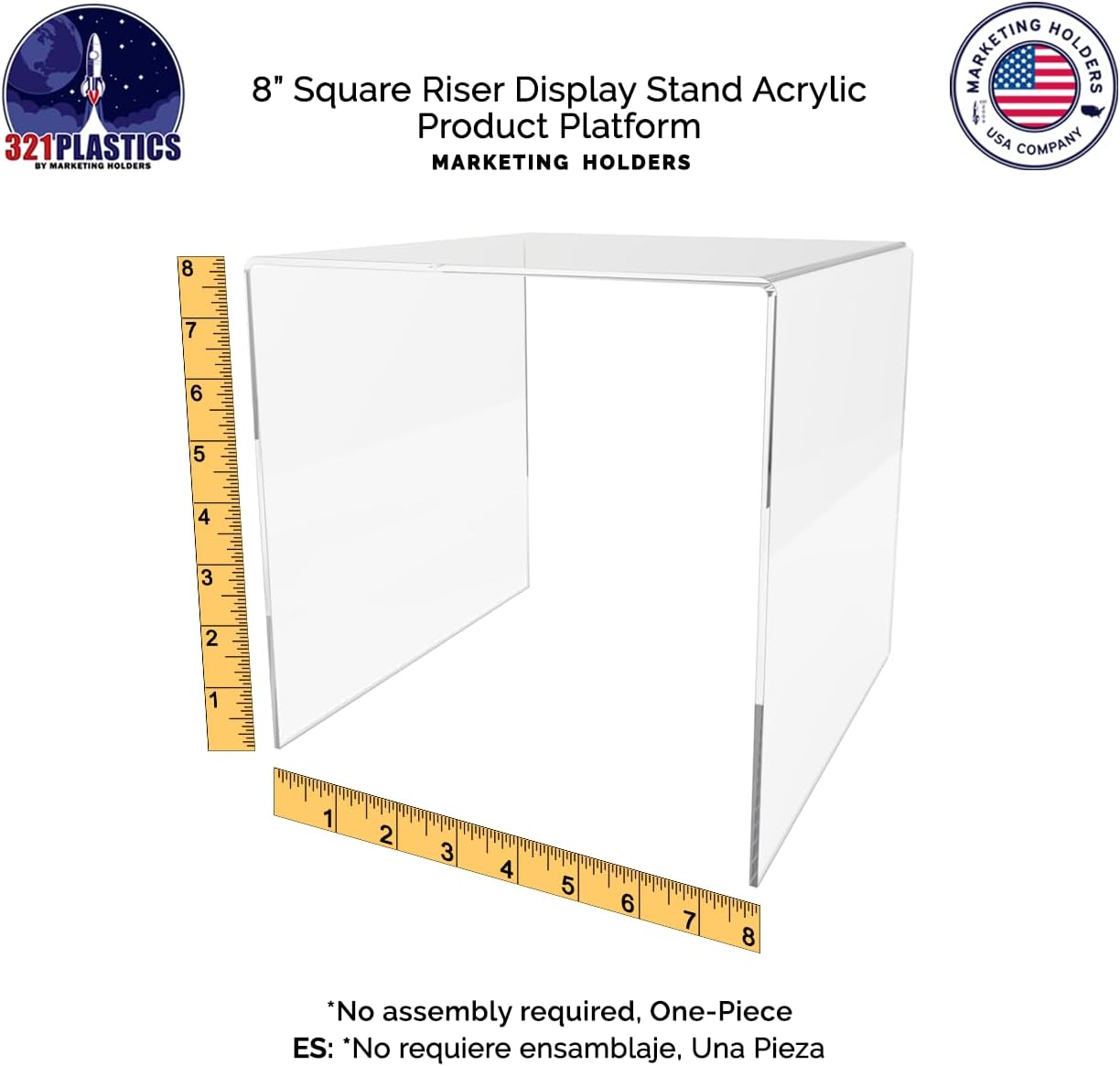 Marketing Holders 2 Pack Clear Acrylic Display Riser Stand