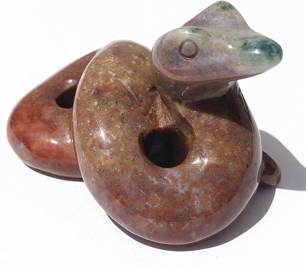 2 Inch Hand Carved Healing Crystal Snake Statue
