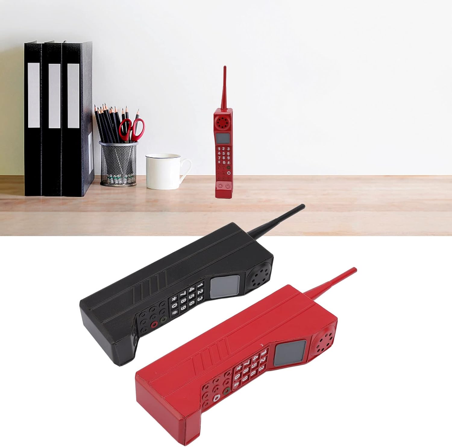 Retro Mobile Phone Prop for Halloween Decor Black