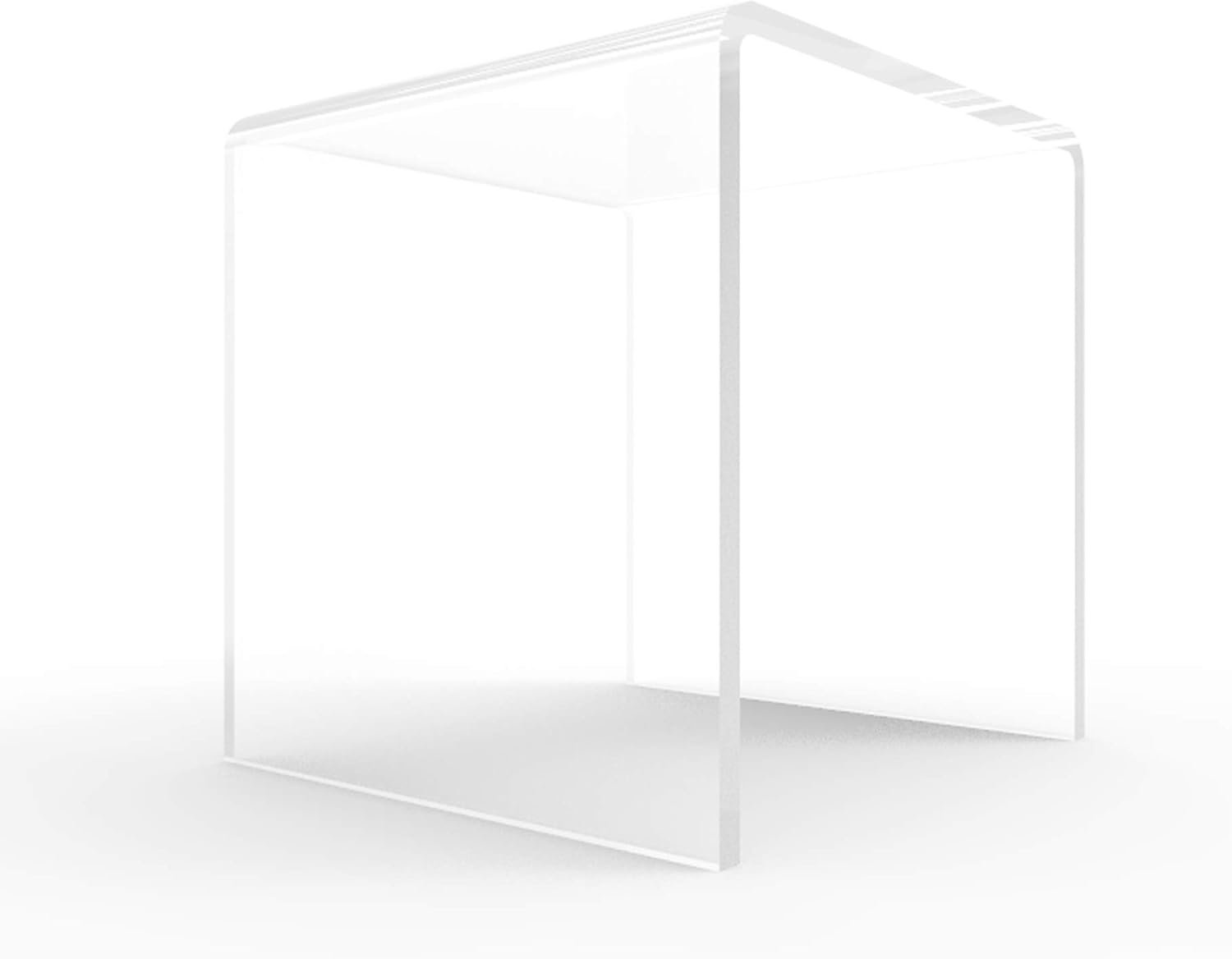 FixtureDisplays One Riser Combo 6 Inch Cube 3 Sided Clear Acrylic Display Pedestal