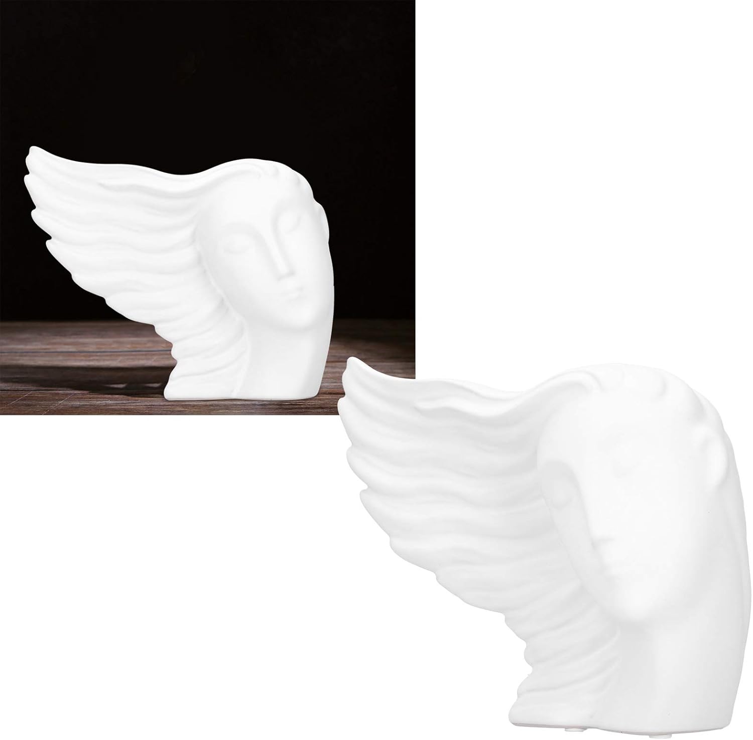 Women Head Sculpture Ceramic Art for Home Office Decoration