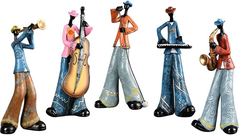 Vintage Jazz Band Decorative Sculpture Set