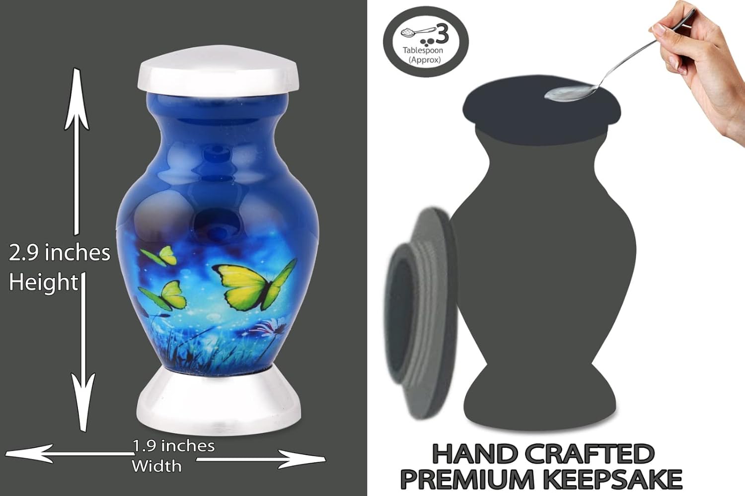Bold Divine Butterfly Cremation Urns Set of 4
