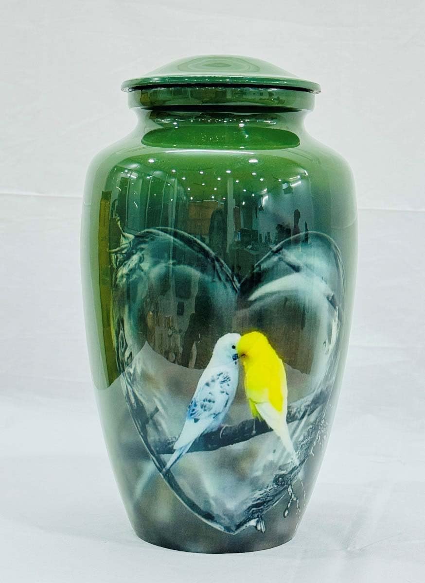 Love Bird Water Heart Urns for Humans and Pets