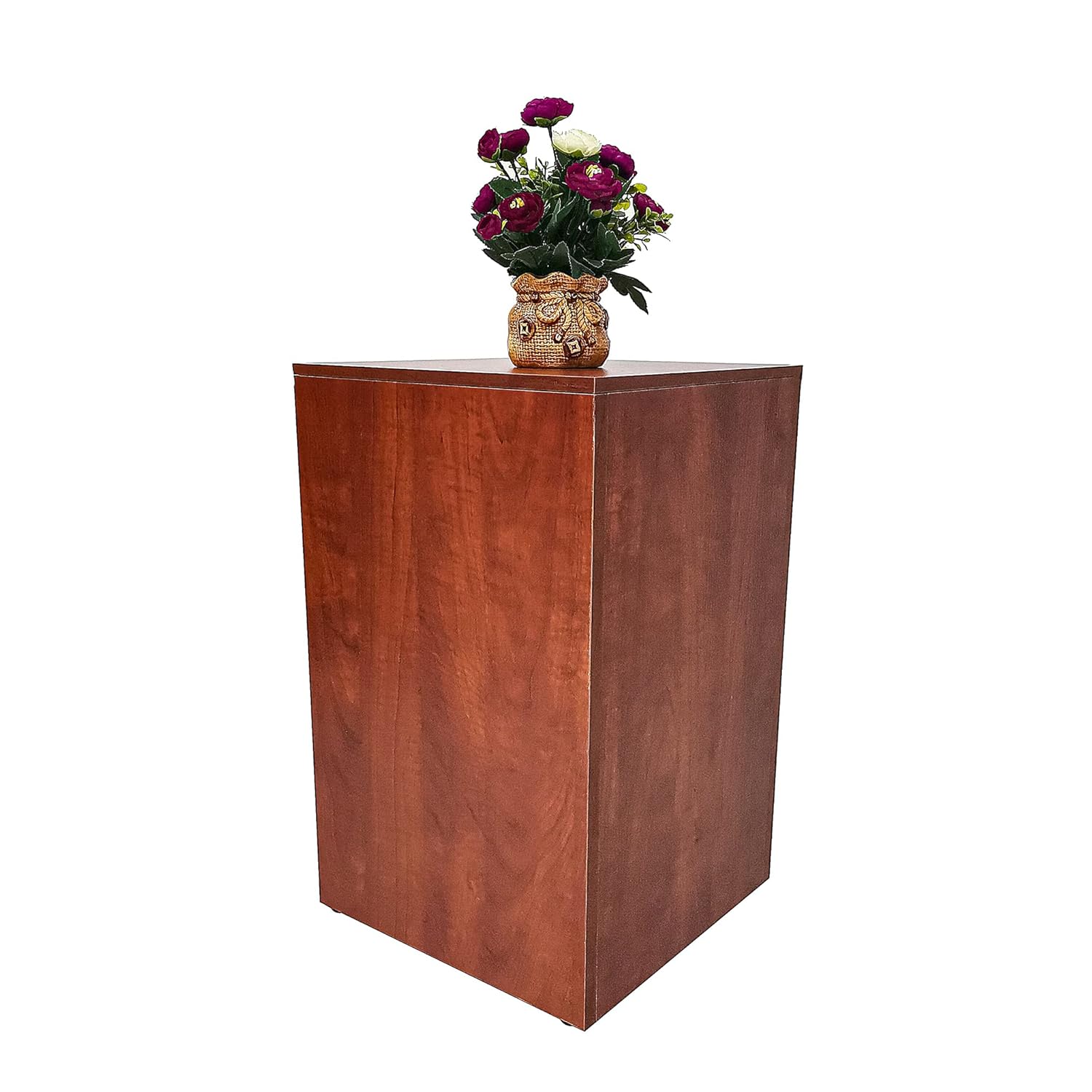 15927 Pale Walnut Cube Pedestal Riser Stand